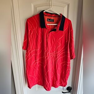Under Armour Men's Vibrant Red Polo with Black Collar